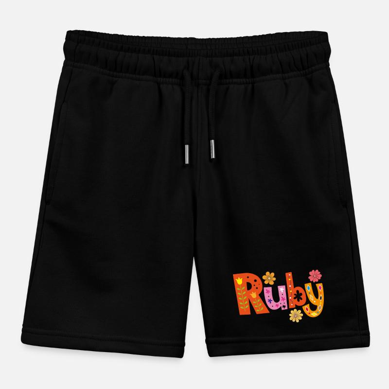Personalisierter Ruby-Name Kinder Organic Joggingshorts Mini Bolter von Stanley/Stella