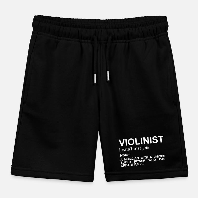 Violinist Dictionary Kids Organic Sweat Shorts by Stanley/Stella