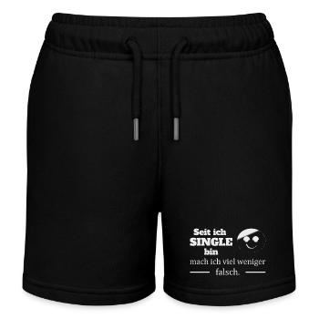 Célibataire :-) - Short de jogging enfant bio Stanley/Stella - noir - Devant