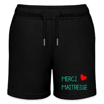 GELIEBTE. VIELEN DANK. DANKE HERRIN - Kinder Organic Joggingshorts Mini Bolter von Stanley/Stella - Schwarz - Vorne