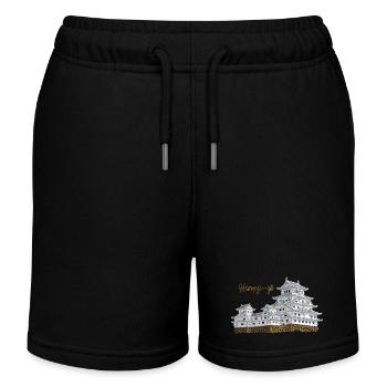 Château de Himeji-jo, Japon, préfecture de Hyogo, dessin - Short de jogging enfant bio Stanley/Stella - noir - Devant