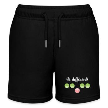 Be different! Sei einfach anders! - Kinder Organic Joggingshorts Mini Bolter von Stanley/Stella - Schwarz - Vorne
