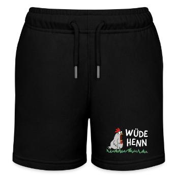 wüde henn Hendl this lustig huhn henne - Kinder Organic Joggingshorts Mini Bolter von Stanley/Stella - Schwarz - Vorne