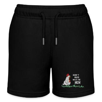 dont mess with the hen chicken - Kinder Organic Joggingshorts Mini Bolter von Stanley/Stella - Schwarz - Vorne