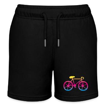 Fahrrad Bike Farbe Regenbogen Rad Radsport Tour - Kinder Organic Joggingshorts Mini Bolter von Stanley/Stella - Schwarz - Vorne