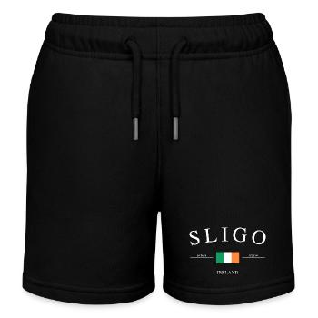 Sligo Ireland – Holiday Souvenir & Gift - Kids Organic Sweat Shorts by Stanley/Stella - black - Front