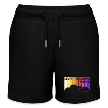 Mont Blanc Finisher Mountaineer Chamonix Montblanc - Kids Organic Sweat Shorts by Stanley/Stella - black - Front