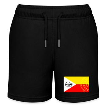 Marquesan Flagge - Personalisiert 1 - Kinder Organic Joggingshorts Mini Bolter von Stanley/Stella - Schwarz - Vorne