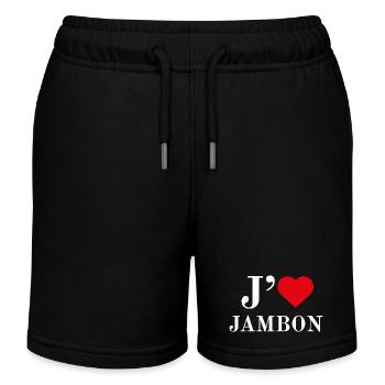 Jambon amour Typographie - Short de jogging enfant bio Stanley/Stella - noir - Devant