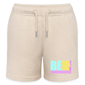 Be Kind Be True Be You Inspirational Self-Love - Kids Organic Sweat Shorts by Stanley/Stella - soft Ecru - Front