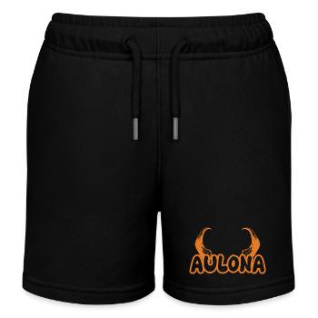 Geschenk für Aulona - Kinder Organic Joggingshorts Mini Bolter von Stanley/Stella - Schwarz - Vorne