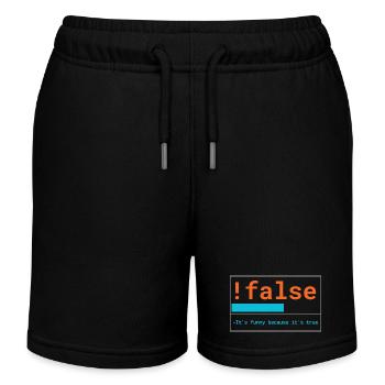Programmierer Logik: It's funny because it's true - Kinder Organic Joggingshorts Mini Bolter von Stanley/Stella - Schwarz - Vorne