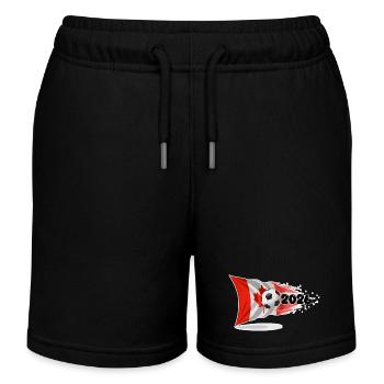 Canada 2026 Soccer Rush - Kids Organic Sweat Shorts by Stanley/Stella - black - Front