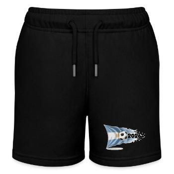 Argentina 2026 Soccer Banner | Albiceleste Flag - Kids Organic Sweat Shorts by Stanley/Stella - black - Front