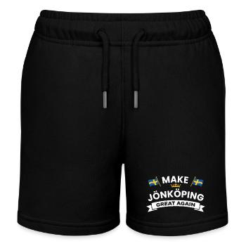 Jönköping City Crest Flag - Kinder Organic Joggingshorts Mini Bolter von Stanley/Stella - Schwarz - Vorne