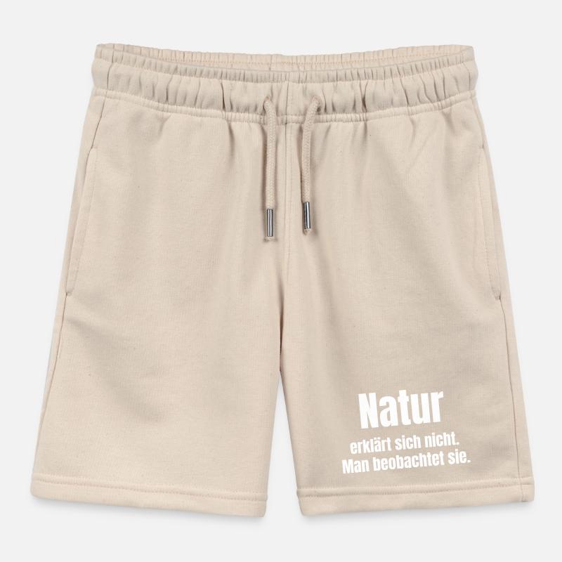 Nature observes, does not explain itself Kids Organic Sweat Shorts by Stanley/Stella