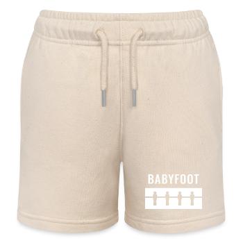 Weißer Tischkicker - Kinder Organic Joggingshorts Mini Bolter von Stanley/Stella - Natur - Vorne