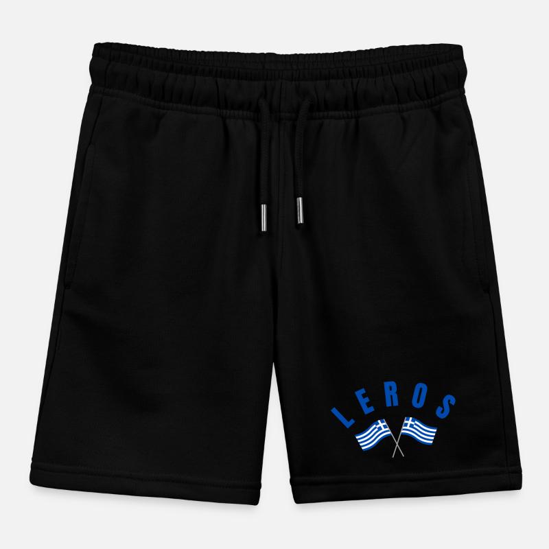 Drapeaux grecs de Leros Short de jogging enfant bio Stanley/Stella