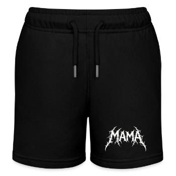 Mom Metal Rock Music Hardcore Mom Design - Kids Organic Sweat Shorts by Stanley/Stella - black - Front