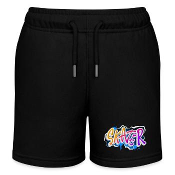Skater - Kinder Organic Joggingshorts Mini Bolter von Stanley/Stella - Schwarz - Vorne