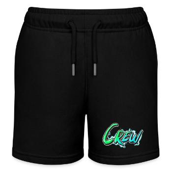 crew - Kids Organic Sweat Shorts by Stanley/Stella - black - Front