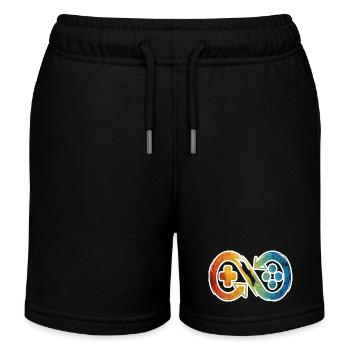 Invinity Controller - Kids Organic Sweat Shorts by Stanley/Stella - black - Front