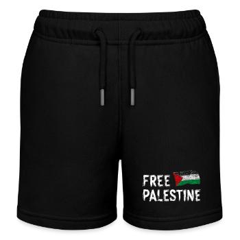 Freies Palästina - Kinder Organic Joggingshorts Mini Bolter von Stanley/Stella - Schwarz - Vorne