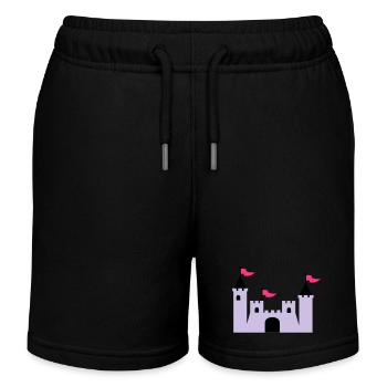 Château - Short de jogging enfant bio Stanley/Stella - noir - Devant