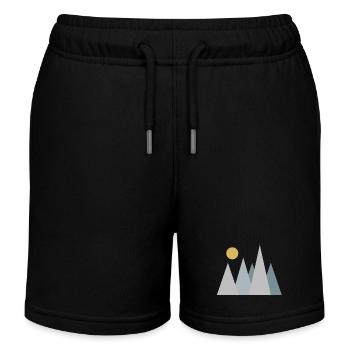Berge - Kinder Organic Joggingshorts Mini Bolter von Stanley/Stella - Schwarz - Vorne