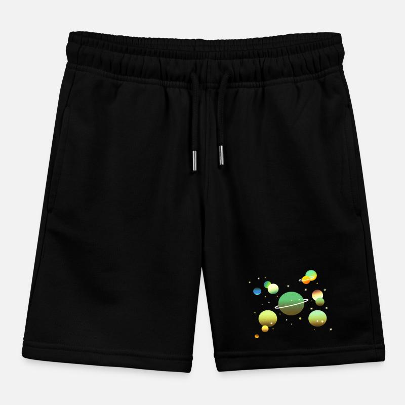 Galaxie spatiale Planète Étoiles Short de jogging enfant bio Stanley/Stella