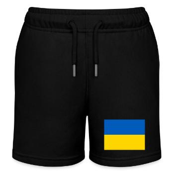 Ukraine Flagge - Kinder Organic Joggingshorts Mini Bolter von Stanley/Stella - Schwarz - Vorne