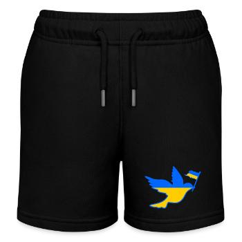 Ukraine - Short de jogging enfant bio Stanley/Stella - noir - Devant