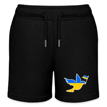 Ukraine - Kinder Organic Joggingshorts Mini Bolter von Stanley/Stella - Schwarz - Vorne