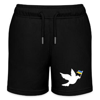 Ukraine - Short de jogging enfant bio Stanley/Stella - noir - Devant