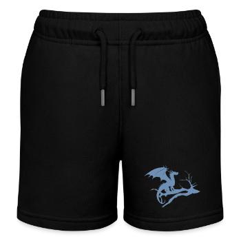 drache design silhouette toter baum - Kinder Organic Joggingshorts Mini Bolter von Stanley/Stella - Schwarz - Vorne