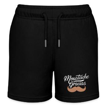 Moustache gracias - Short de jogging enfant bio Stanley/Stella - noir - Devant
