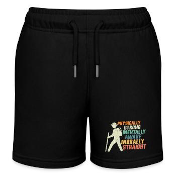 Scout Strength: Physical, Mental, Moral Tee - Kinder Organic Joggingshorts Mini Bolter von Stanley/Stella - Schwarz - Vorne