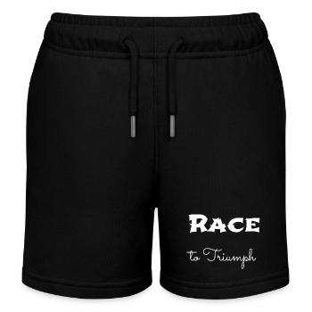 Idée de cadeau Anniversaire Excitation Aventure Jockey - Short de jogging enfant bio Stanley/Stella - noir - Devant