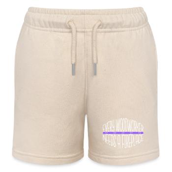 Gift Idea Apprentice Carpenter Funny Tshirts Jokes - Kids Organic Sweat Shorts by Stanley/Stella - soft Ecru - Front