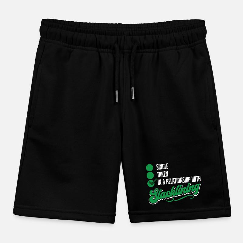 Slacklining In A Relationship With Blacklining Kids Organic Sweat Shorts by Stanley/Stella
