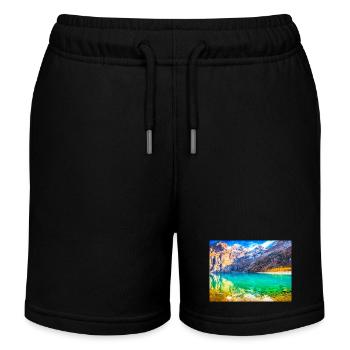 ALPEN PARADIES - Kinder Organic Joggingshorts Mini Bolter von Stanley/Stella - Schwarz - Vorne