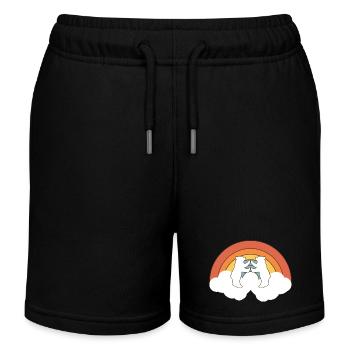 Zwei Eisbären - Kinder Organic Joggingshorts Mini Bolter von Stanley/Stella - Schwarz - Vorne