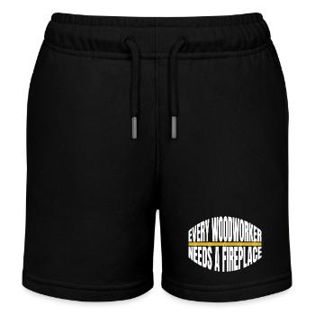 Badge Arborists Union Carpenter Tshirts Bday - Kids Organic Sweat Shorts by Stanley/Stella - black - Front