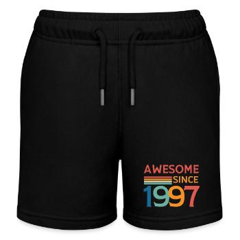 Awesome since 1997 - Kids Organic Sweat Shorts by Stanley/Stella - black - Front