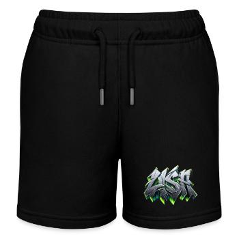 Lisa name graffiti - Kinder Organic Joggingshorts Mini Bolter von Stanley/Stella - Schwarz - Vorne