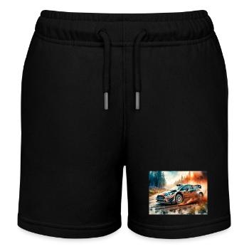 Voiture de rallye - Short de jogging enfant bio Stanley/Stella - noir - Devant