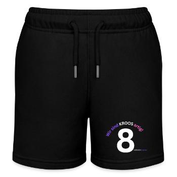Wir sind Kroosartig - Kinder Organic Joggingshorts Mini Bolter von Stanley/Stella - Schwarz - Vorne