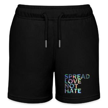 SPREAD LOVE NOT HATE - Kinder Organic Joggingshorts Mini Bolter von Stanley/Stella - Schwarz - Vorne