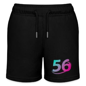 Nummer 56 mehrfarbig - Kinder Organic Joggingshorts Mini Bolter von Stanley/Stella - Schwarz - Vorne
