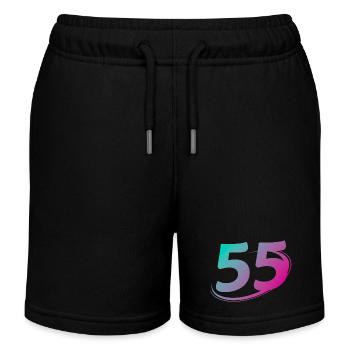 Nummer 55 mehrfarbig - Kinder Organic Joggingshorts Mini Bolter von Stanley/Stella - Schwarz - Vorne